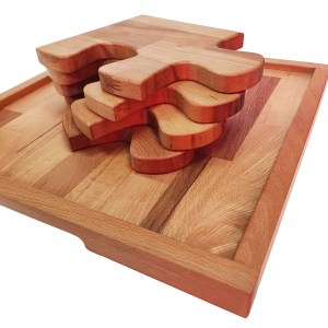 Daska za sečenje i serviranje Puzzle sa tacnom
